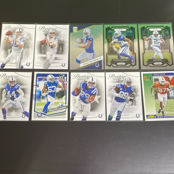 19. Panini Lot of 10 Indianapolis Colts Football Trading Cards 🏈 - Picture 11 of 11